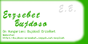 erzsebet bujdoso business card